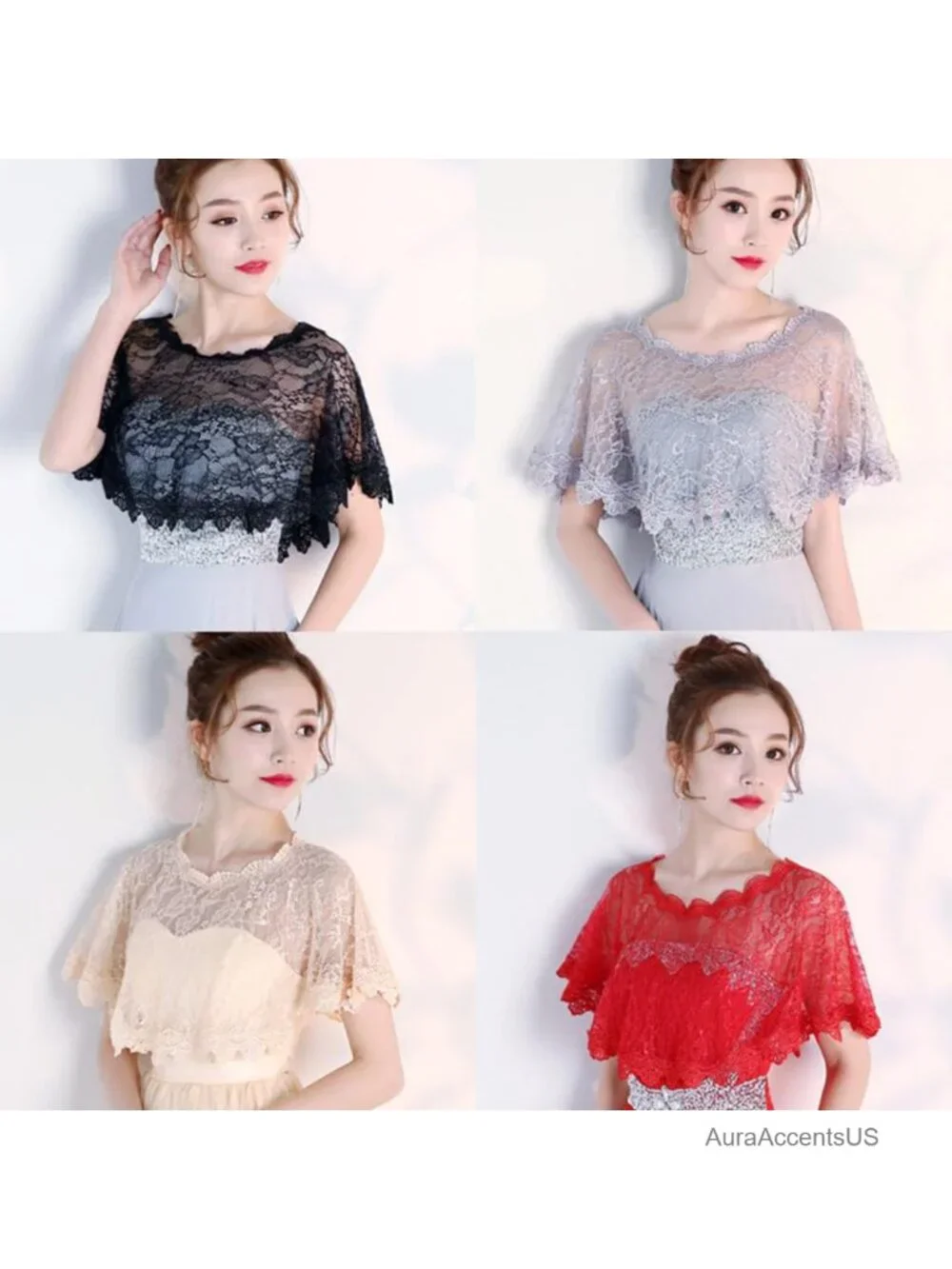 Lace Bridal Shawl Wrap Bolero Cape Evening Shoulder Cover Shrug